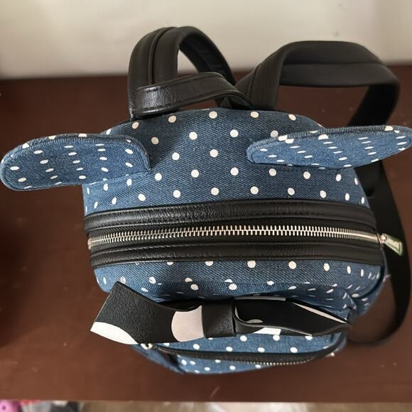 Disney LoungeFly | Minnie Mouse Demin Polka Dot NWOT - Picture 5 of 9